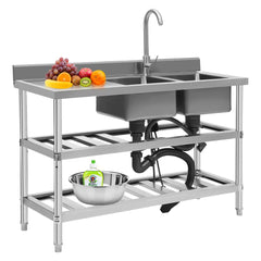 GARVEE Utility Stainless Steel Sink, 47.2