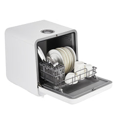 GARVEE Portable Dishwasher Dishwasher Countertop with Faucet & Manual Water Tank(5L) Modes Water Inlet, Compact with More Space Inside,6 Programs Ideal for RV & Apartments, No Hookup Needed