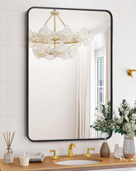 GARVEE HD Eco-Friendly Bathroom Mirror – 40x30 Inch Vanity Mirror + Crystal-Clear Vision + Versatile Frame + Easy Installation + Explosion-Proof + Custom Sizes + Bathrooms