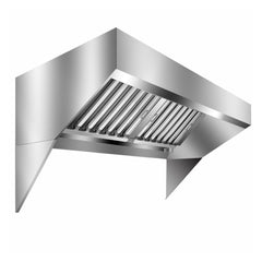 GARVEE Commercial Exhaust Hood 5FT Rust Resistant 201 Stainless Steel with 2 U-shaped Oil Filter Meshes for Kitchen Restaurant