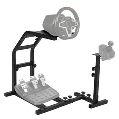 GARVEE Racing Wheel Stand, Steering Wheel Stand Height AdjustableCompatible with Logitech G25 G27 G29 G920 G923 and Thrustmaster T300RS TX F458 T128 T248, Racing Simulator Cockpit, Black