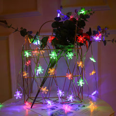 GARVEE Christmas String Lights,10LEDs 6.5 FT Snowflake Lights String,Fairy Christmas Lights Battery Operated for Indoor & Outdoor, Party, Wedding and Holiday，Xmas Tree Patio Bedroom Decor