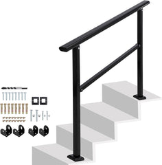 GARVEE Outdoor Handrails Fits 1 to 4 Steps,Adjustable Height Stair Handrail 51