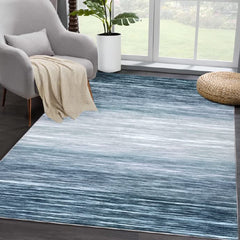 GARVEE Abstract Rug 6x9 Area Rugs for Living Room Vintage Rug Washable Blue Rug Non-Slip Large Carpet Modern Distressed Rug for Bedroom Living Room Floor Mat Accent Rug Accent Large Mat, Blue