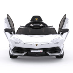 GARVEE 12V Ride-On Lamborghini for Kids, Remote Control, 2 Speeds, Sound System, LED Lights, Hydraulic