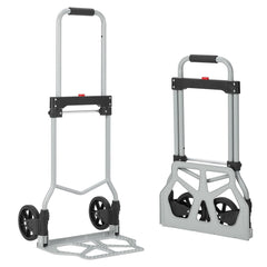 GARVEE Folding Cart - 220 lbs, Steel Base, 2 Wheels, Adjustable Handle, Foldable Cart