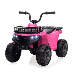 GARVEE 12V Kids Ride On Electric ATV, Ride Car Toy with Bluetooth Audio,High/Low Speed, LED Headlights, Battery Indicator & Radio Orange - Pink