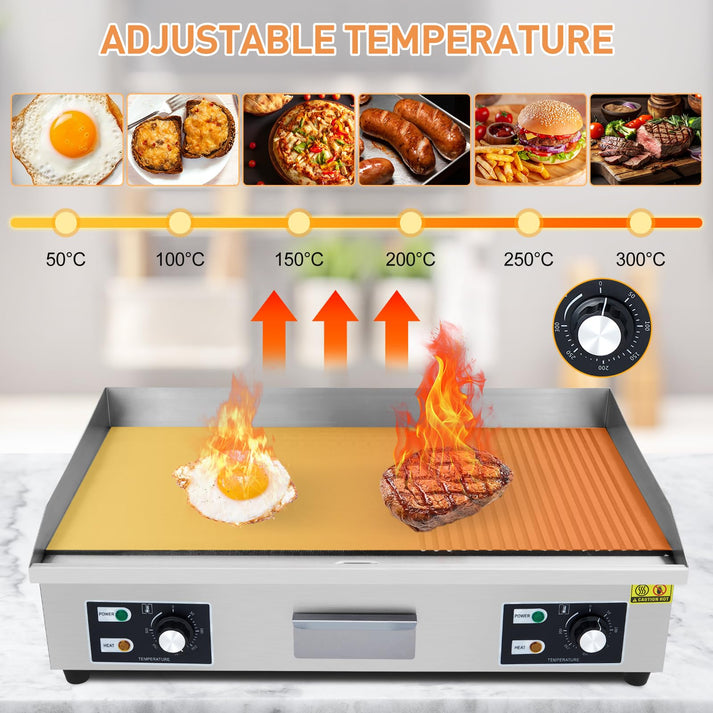 GARVEE Commercial Electric Griddle Front View