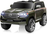 GARVEE 12V Toyota Land Cruiser Kids' Car: Remote, LED, 3 Speeds, Dual 45W Motors, USB Music, Seat Belt, CPC & ASTM Approved