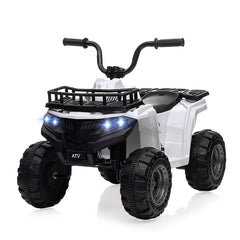 GARVEE 12V Kids Ride On Electric ATV, Ride Car Toy with Bluetooth Audio,High/Low Speed, LED Headlights, Battery Indicator & Radio Orange - White