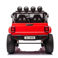 GARVEE 24V 7AH Kids Ride on Truck Car 2 Seater Electric Vehicles for Toddles 2WD/4WD Switchable Battery Powered Cars with Remote Control, 4-Wheeler Suspension, LED Lights, MP3, Back Storage - Red