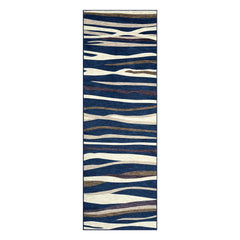 GARVEE Runner Rug 2x6 Blue Rug Washable Rugs Runners for Hallways Abstract Rugs for Bedroom Non Slip Kitchen Mat with Rubber Backing Modern Area Rug Indoor Mats for Front Door Entry Living Room 2'x6'