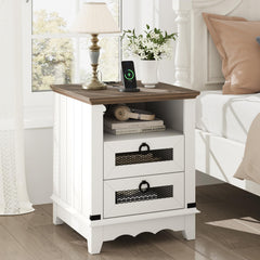 GARVEE Nightstand Farmhouse Side Table 24