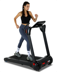 4.0Hp Folding Treadmill 0.6-8.7MPH with 14.5inch LED, Portable