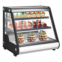 GARVEE Commercial Refrigerator Display, 130L/4.6 Cu. FT Countertop Refrigerator Display Case, Commercial Fridge Display Refrigerator, Double-Layered Glass Display Refrigerator With LED Lights, Auto Defrost