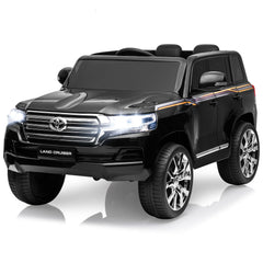 GARVEE 12V Toyota Land Cruiser Kids' Car: Remote, LED, 3 Speeds, Dual 45W Motors, USB Music, Seat Belt, CPC & ASTM Approved - Green