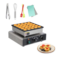 GARVEE Mini Dutch Pancakes Maker Machine, 25Pcs Commercial Electric Waffle Machine Non-stick Electric Muffin Maker 1.8