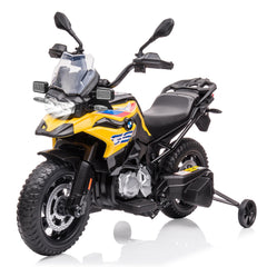 GARVEE 12V 7AH Kids Motorcycle + Licensed BMW + High/Low Speed & EVA Tire + LED Headlights + Spring Suspension + Music + Boys and Girls