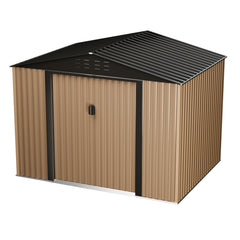 Metal Garden Shed, Outdoor Storage Shed, Metal Utility Tool Storage Shed with Door Lock, Waterproof Roofs, for Backyard Garden Patio Lawn