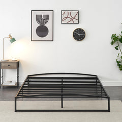 GARVEE Queen Size 6 Inch Metal Platform Bed Frame with Unique Arch Design, Low Profile, Sturdy Steel Slats, Noise-Free, Easy Assembly, Black