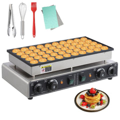 GARVEE Pancake Maker With Fast Heating 25 Holes, 1700w Waffle Pancake Machine, Food Grade Non-Stick Coating, Consistent Heating, Easy Operation, Household and Commercial Use, UK standard plug