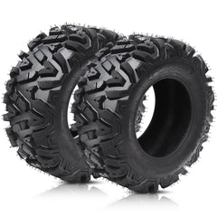 GARVEE Set of 2  ATV Trail Tires 6PR Knobby Sport Tires, Tubeless - AT25x10-12-6PR TL APOLLO