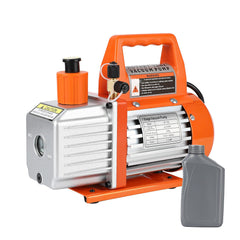 GARVEE 4.5CFM 1/3HP Single-Stage Rotary Vane Vacuum Pump Air Conditioner Refrigerant HVAC Tool with Oil Bottle for R12 R22 R134a R410a,for Resin Degassing, Refrigeration Maintenance, Vacuum Package