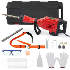 Electric Demolition Jack Hammer, Concrete Metal Breaker Kit