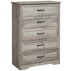 GARVEE Dresser, 5-Drawer Chest, Grey