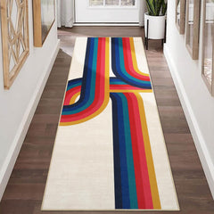 GARVEE Hallway Runner Rug 2x6 - Modern Kitchen Rugs Non Slip Non-Shedding Washable Soft Touch Carpet Runner Rug Stylish Area Rug Runner for Home Kitchen Bedroom Beige/Blue/Pink