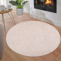 GARVEE Round Area Rug 3' Round Solid Area Rug Washable Indoor Area Rug Modern Contemporary Area Rug for Bedroom Living Room Nursery, 3' x 3' Round Grey