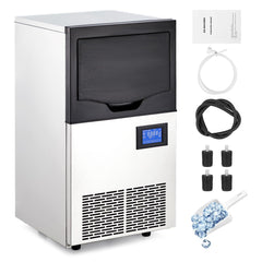 GARVEE 90Lbs/24H,Commercial Ice Maker,30Lbs Storage,Self-Cleaning, ice Cube maker,Freestanding/Under Counter,Ideal for Bars,Cafes,Offices