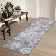 GARVEE Floral Runner Rug 2x6 Runner Rugs for Hallway Boho Runner Non Slip Modern Floral Kitchen Rug Runner, Washable Entryway Runner Rug with Rubber Backing Low Profile Rug,2x6