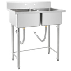 GARVEE Freestanding Sink, Commercial Stainless Steel Sink 41