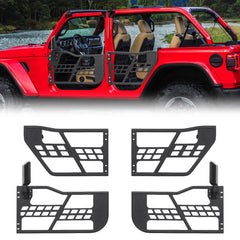 GARVEE Safari Tubular Doors for 2007-2018 Wrangler JK 4-Door - 4-Door with side Mirror / Black