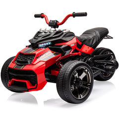 GARVEE 12V Kids Ride on Toy for Kids, Ride On Car w/Parent Remote, 2x55W Powerful Engine 7MPH Battery, 3 Wheelers Electric Vehicle, LED Lights, 2 Speeds, EVA Tire, Music, USB - Red