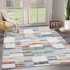 GARVEE Bedroom Rug 4x6 Indoor Non-Slip Modern Abstract Floor Cover Carpet Machine Washable Rug Contemporary Large Carpet for Living Room Kitchen Nursery, Multi