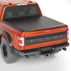 GARVEE Soft Quad Fold Truck Bed Tonneau Cover for 2009-2014 Ford F-150 - 5.5ft Bed