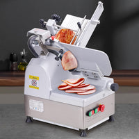 550W 12" Blade Auto Meat Slicer, Carbon Steel, Deli Machine