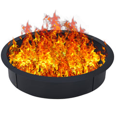 GARVEE 39-Inch Fire Pit Ring, 2.5MM Steel, 45-Inch Outer, Rust-Resistant, DIY Friendly, for Camping, Patio, Garden