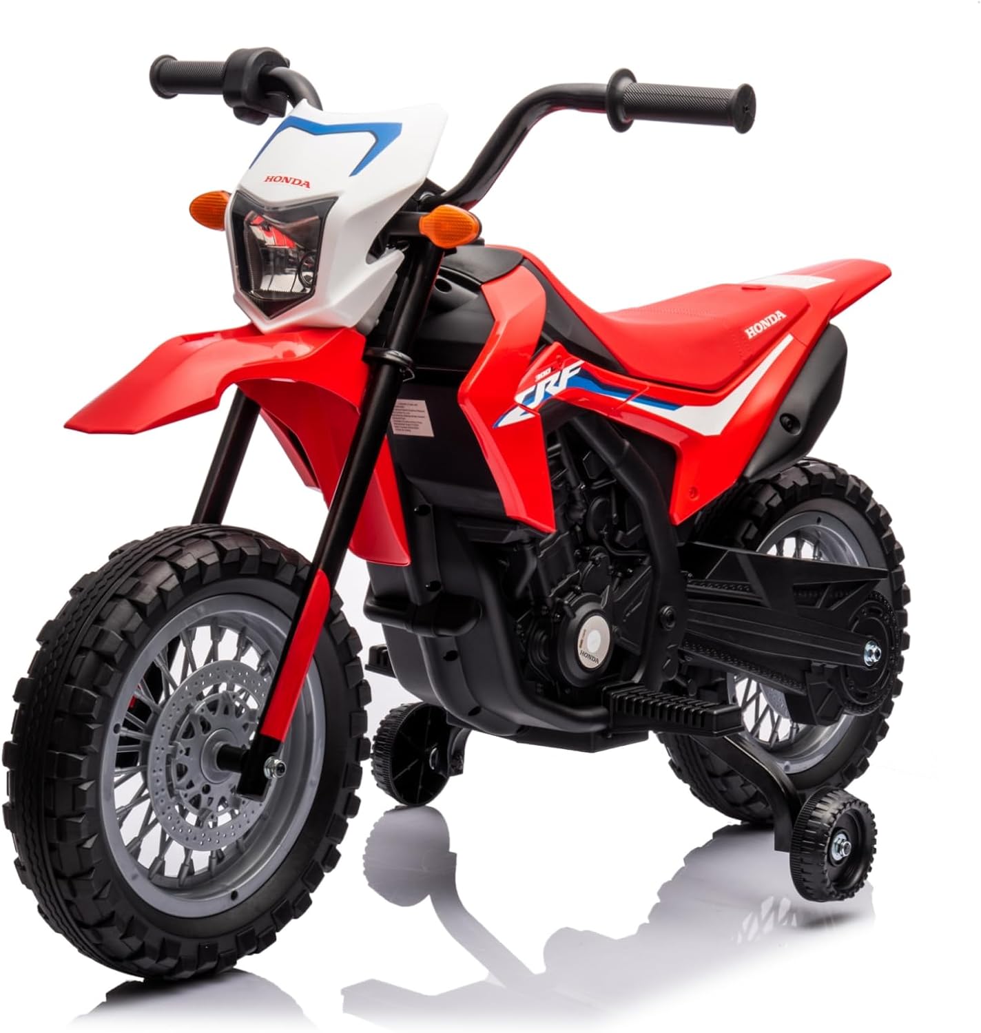 GARVEE 6V Licensed Honda Kids Ride-On Motorcycle: Detachable Training Wheels, Engine Sounds, Rechargeable, Pink, for Boys & Girls