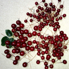 GARVEE 100pcs 10mm DIY Simulate Berry for Christmas Tree Garlands Wedding Decoration Wine red