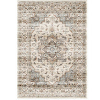 GARVEE Washable Rug 8x10 Large Living Room Area Rug Vintage Distressed Rug with Rubber Backing Indoor Throw Floor Cover Stain Resistant Oriental Rug Traditional Carpet for Bedroom Home, Taupe