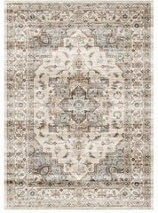 GARVEE Traditional Bedroom Rug 4x6 Machine Washable Non Slip Vintage Rug Indoor Throw Floor Cover Stain Resistant Oriental Accent Rug Carpet Distressed Rug for Living Room Home Decor, Taupe