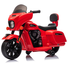 GARVEE 6V Ride-On Motorcycle for Kids, Electric Dirt Bike with USB, Music, Headlight - Red