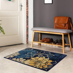 GARVEE Area Rug 2x3 Vintage Floral Area Rug Boho Retro Floor Mat Non-Slip Aesthetic Indoor Front Door Mat Entryway Small Rug Kitchen Mat Low Pile Non-Shedding Accent Rug Home Floor Mats