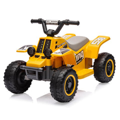 GARVEE 6V Kids Ride On Electric ATV, Ride Car with LED Headlights, Ride-On Toy for Toddlers 1-3 Boys & Girls with Music, Forward & Reverse - Yellow