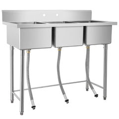 Freestanding Sink, Commercial Stainless Steel Sink 57x26x44