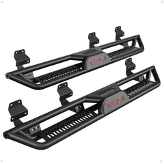 GARVEE Running Boards 6.5 Inches with Two Stairs Design Compatible with 2015-2024 Ford F-150 SuperCrew Cab (4 Full-Size Doors), 2017-2024 Ford F-250 F-350 Super Duty Crew Cab, Bolt-on Side Steps