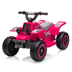 GARVEE 6V Kids Ride On Electric ATV, Ride Car with LED Headlights, Ride-On Toy for Toddlers 1-3 Boys & Girls with Music, Forward & Reverse - Rose